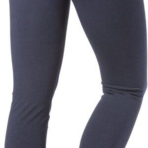 Navy women's ecofabric straight leg yoga pants with back pockets, mid-rise, 35-i